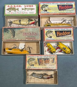 COLL. OF VINTAGE FISHING LURES W/BOXES