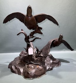 CLARK BRONSON BRONZE OF FLYING QUAIL