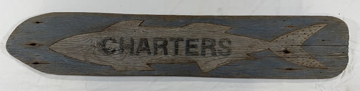 "CHARTERS" WOODEN SIGN