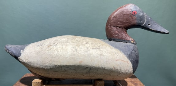 UPPER BAY CANVASBACK DRAKE DECOY