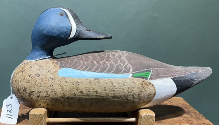 MARIAM HALIE PREENING BLUE WING TEAL: 12" LONG
