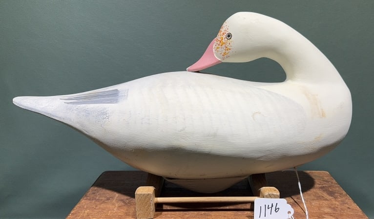 JIM PIERCE FULL SIZE SNOW GOOSE: 17" LONG