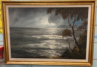 PAINTING OF AN OCEAN SCENE SIGNED PICHLER