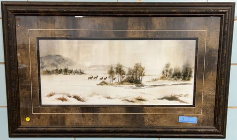 GENE SHERMAN WATERCOLOR OF ELK