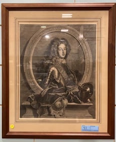 EARLY FRAMED PRINT OF ROYALTY