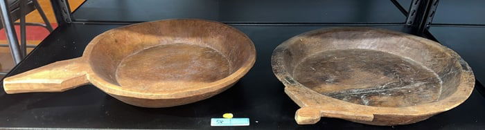 2 WOODEN DOUGH TOUGHS