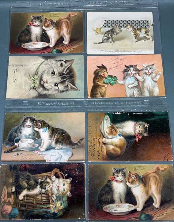 COLLECTION OF CAT & DOG POSTCARDS: ~