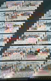 PATRIOGRAPHS SET OF 12 BALTIMORE MD POSTCARDS