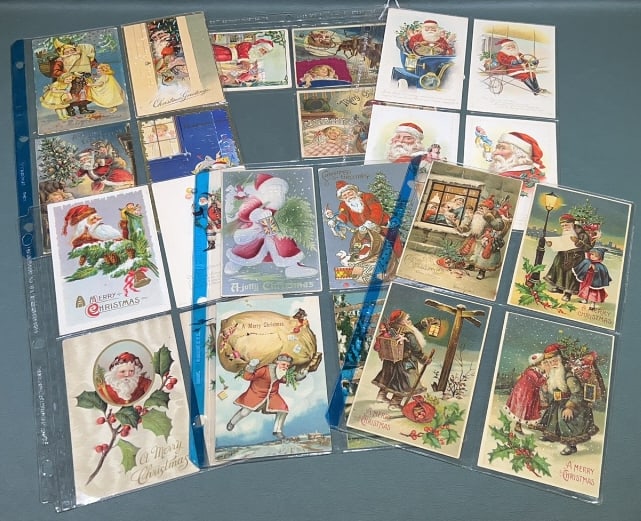 35 SANTA & NEW YEAR'S POSTCARDS (1 of 2)