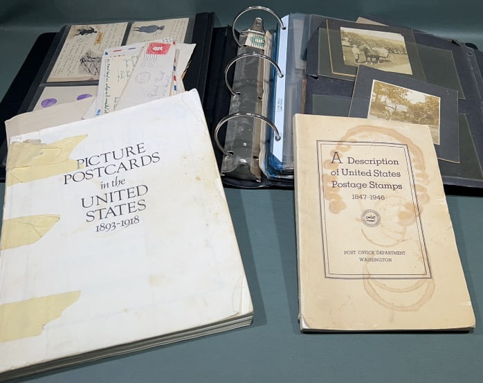 ALBUM OF EARLY PHOTOS & POSTCARDS: ~