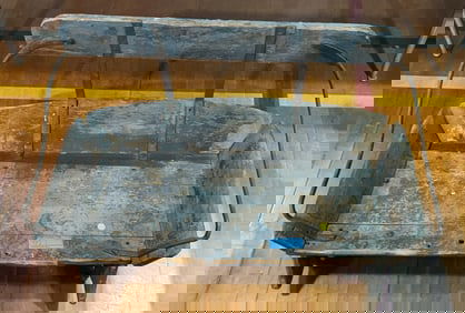 ANTIQUE PAINTED WAGON SEAT