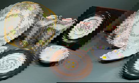 HAND PAINTED LIMOGES, NIPPIN, & ENGLISH PLATES