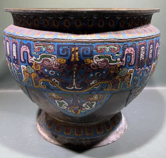 LARGE CHAMPLEVE PLANTER (1 of 5)