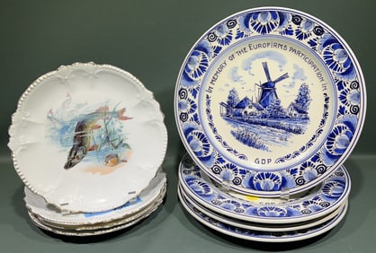 HANDPAINTED FISH PLATES & PICTURES