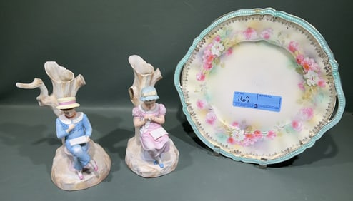 RS PRUSSIA CHARGER & BISQUE FIGURES