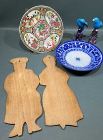 PORCELAIN & WOODEN SILHOUETTE LOT