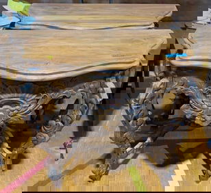 PR CONTEMPORARY CARVED HALL TABLES