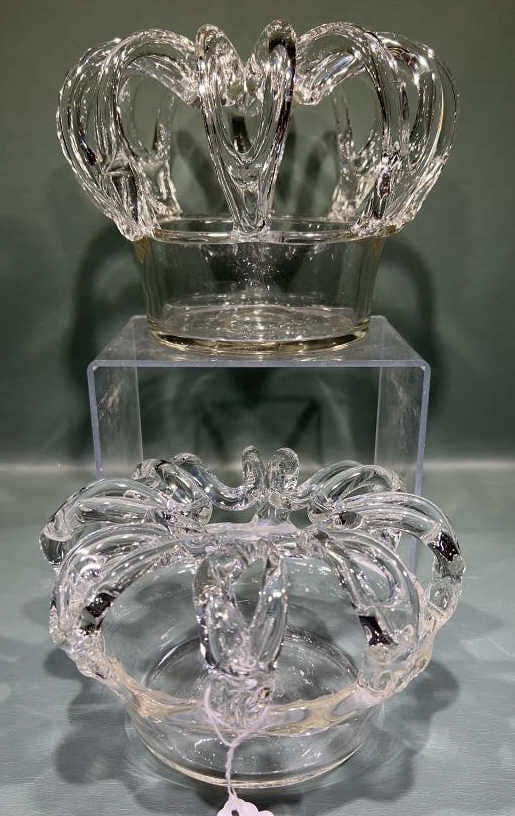 2 LARGE HAND BLOWN BRIDE'S BANKS (1 of 4)