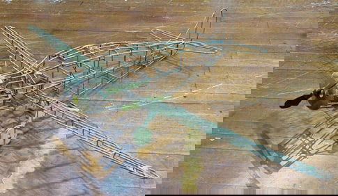 METAL & WOOD AIRPLANE FRAME