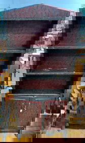 PAINT DECORATED CABINET/SHELF