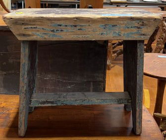 HANDMADE PAINTED COUNTRY STOOL