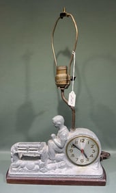 SESSIONS METAL FISHERMAN CLOCK/LAMP