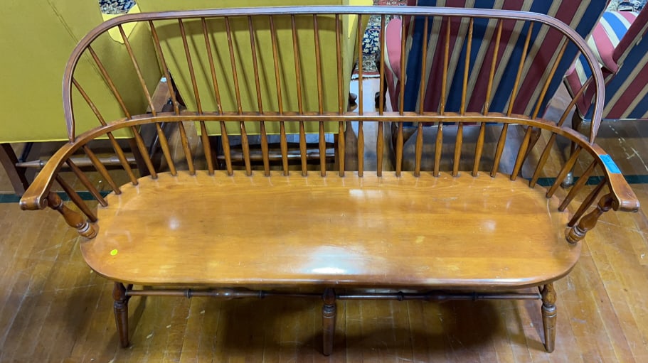 S DENT & BROS WINDSOR BENCH: 61" X 37" X 23"