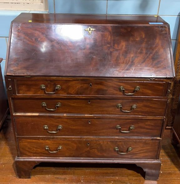 ANTIQUE ENGLISH MAHOGANY SLANT FRONT DESK (1 of 4)