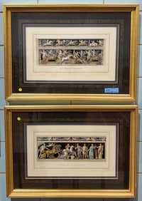 PAIR QUALITY GOLD FRAMED PRINTS