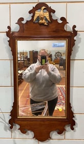 \LATE 19TH CENTURY CHIPPENDALE MAHOGANY MIRROR