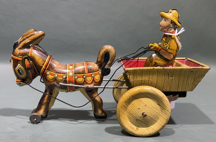 MARX BALKY MULE CART & DONKEY WIND-UP (1 of 6)