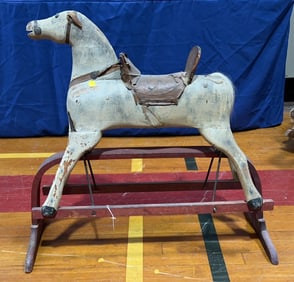 ANTIQUE WOODEN GLIDER / HOBBY HORSE