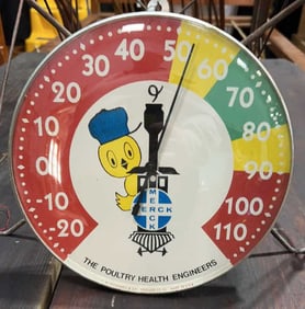 VINTAGE MERCK ADVERTISING THERMOMETER