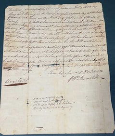 1682 LAND SURVEY "VENTURE" ON CHESAPEAKE BAY