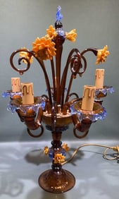 PAIR OF MURANO FLAMBEAU LAMPS