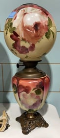 HANDPAINTED ANTIQUE GONE WITH WIND LAMP