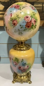 ANTIQUE LARKIN HANDPAINTED GONE WITH THE WIND LAMP