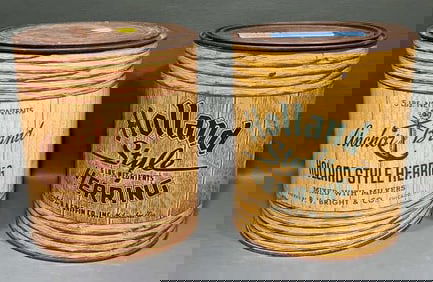 2 - 1 GALLON HERRING ADVERTSING CANS