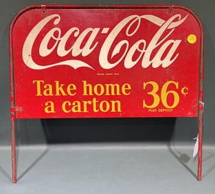 VINTAGE COCA-COLA 2 SIDED RACK SIGN