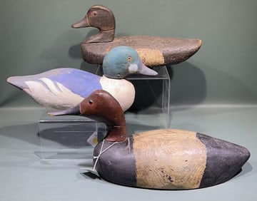 3 VINTAGE DUCK DECOYS