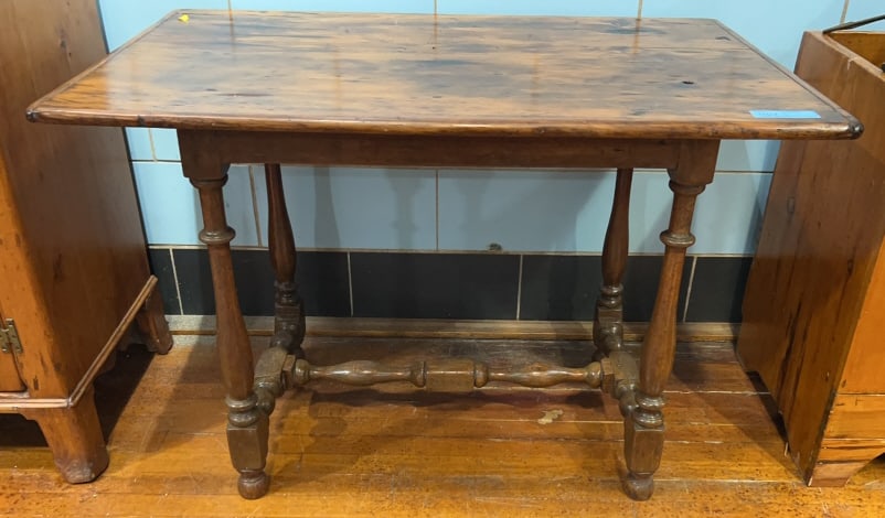 ANTIQUE TAVERN TABLE W/ STRETCHER BASE (1 of 4)