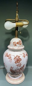 HANDPAINTED GINGER JAR TABLE LAMP