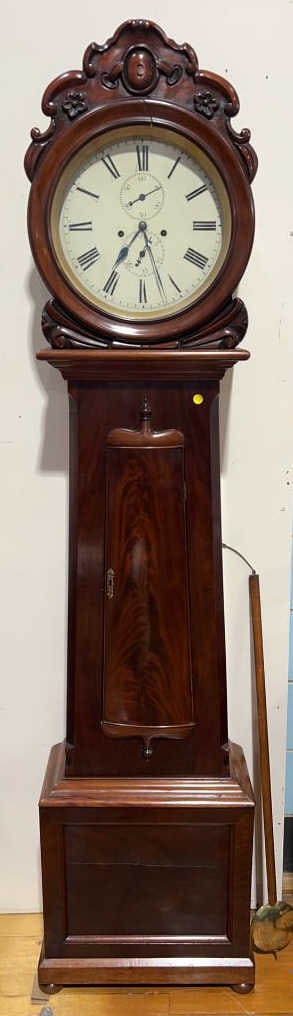 ANTIQUE SCOTTISH MAHOGANY GRANDFATHER CLOCK (1 of 8)
