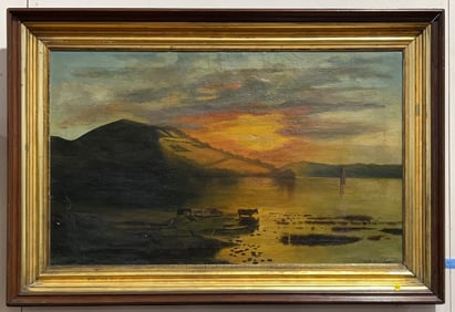 HOMER DODGE MARTIN (1836-1897) ANT. OIL ON CANVAS