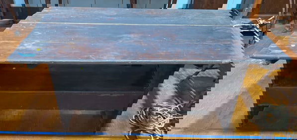 ANTIQUE PINE BENCH TABLE