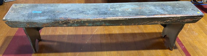 ANTIQUE COUNTRY PAINTED BENCH