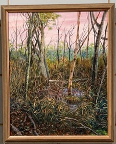 DARLA HILTON "QUIET MARSH" ACRYLIC PAINTING