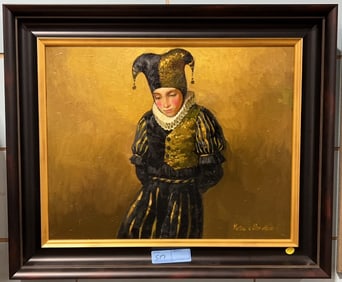 VICTOR NIZOVTSEV OIL ON CANVAS OF JESTER