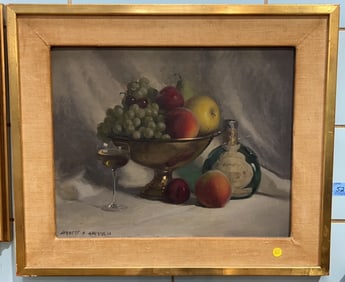 HERBERT E ABRAMS (1921 - 2003) STILL LIFE OIL