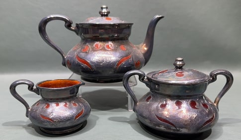 LENOX SILVER OVERLAY TEASET